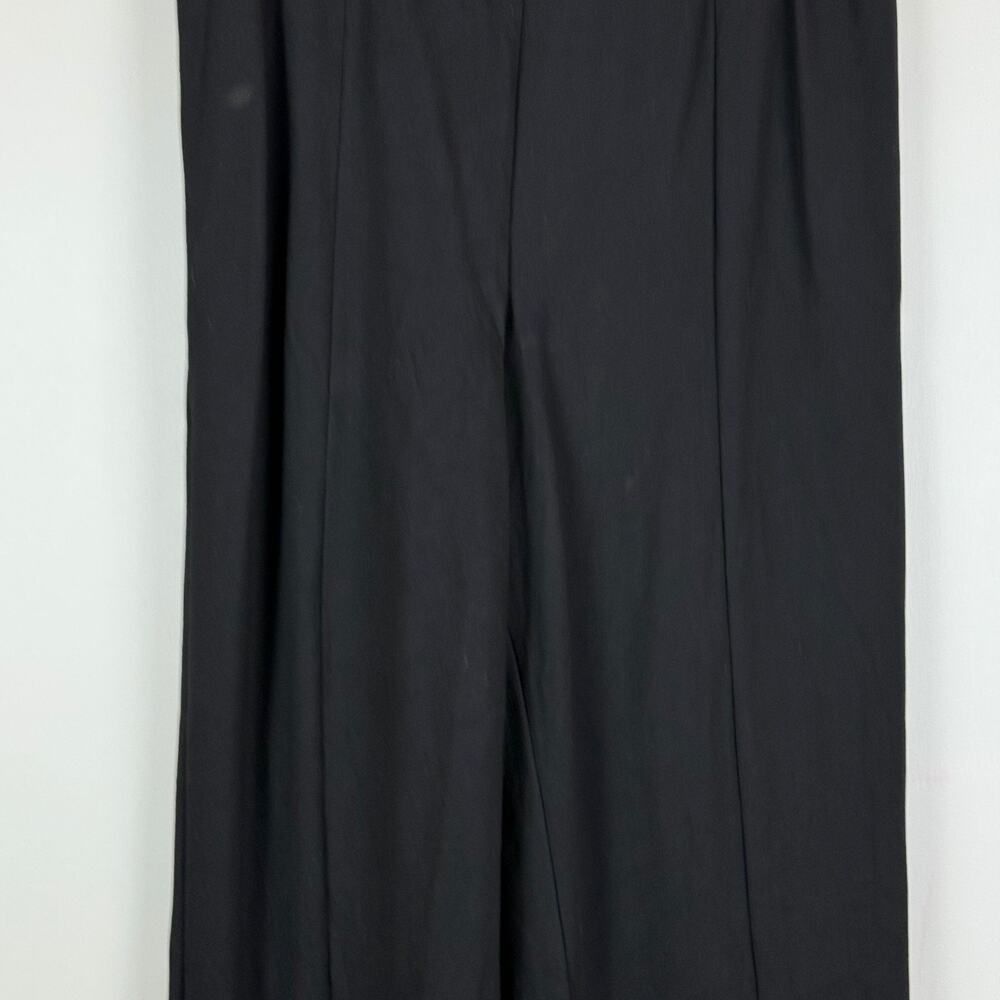Eloquii Pants Women's 16 Black Stretch Slit Wide Leg Pull-On Trousers Classic - Picture 2 of 9
